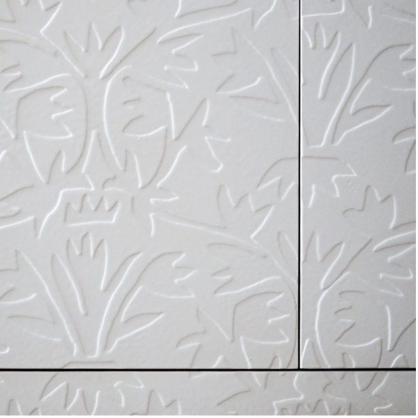 Hand made furniture printed glass mirror gesso hand printed wallpaper hand printed fabric