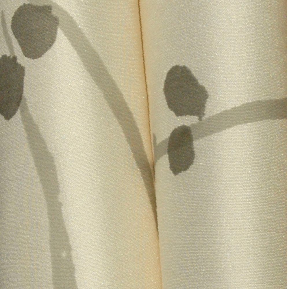 Hand printed fabric Ikebana Silk Ikebana Linen