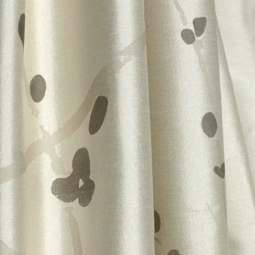 Hand printed fabric Ikebana Silk Ikebana Linen