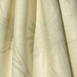 Hand printed fabric Petal Linen